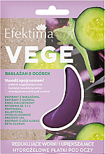 Redukujące worki, upiększające hydrożelowe płatki pod oczy - Efektima Instytut Vege Hydrogel Eye Pads Eggplant & Cucumber — Zdjęcie N1