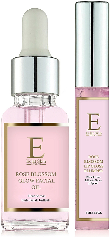 Zestaw - Eclat Skin London Rose Blossom (lip/gloss/8ml + oil/30ml) — Zdjęcie N1