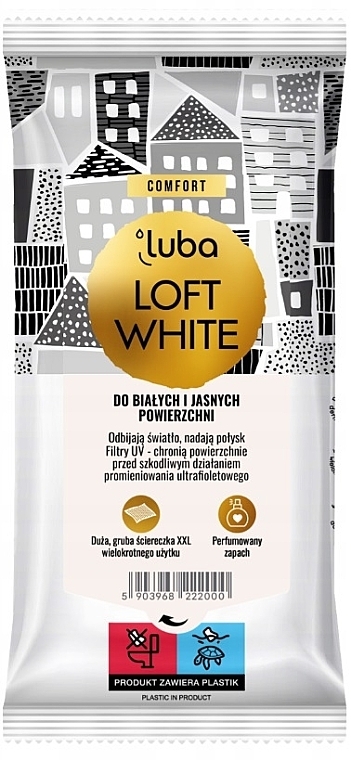 Chusteczki do białych i jasnych powierzchni - Luba Comfort Loft White — Zdjęcie N1