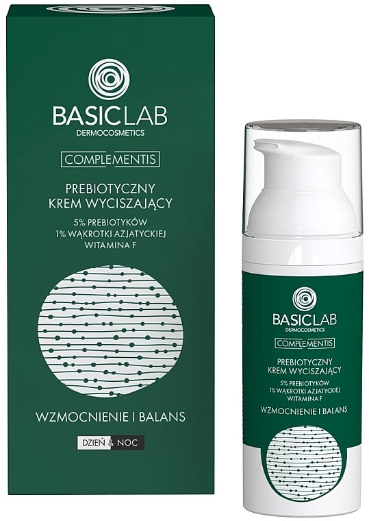 Kojący krem do twarzy z prebiotykami - BasicLab Dermocosmetics Complementis — Zdjęcie N1