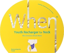 Biocelulozowa maska przeciwstarzeniowa na szyję - When Youth Recharger For Neck Bio-Cellulose Mask — Zdjęcie N1