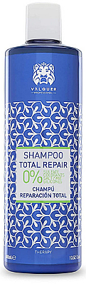 Nawilżający szampon do włosów normalnych i suchych - Valquer Total Repair Zero 0% Shampoo — Zdjęcie N1