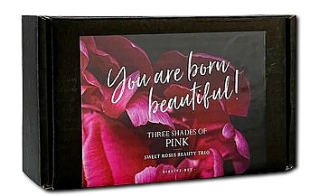 Zestaw You Are Born Beautiful - I Want You Naked Sweet Roses Beauty Trio (hand/cr/50ml + b/scrub/90g + bath/90g) — Zdjęcie N1