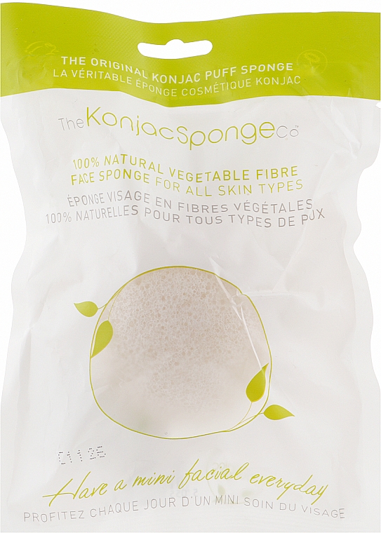 Gąbka - The Konjac Sponge Company Facial Puff Konjac Sponge Pure White — Zdjęcie N1