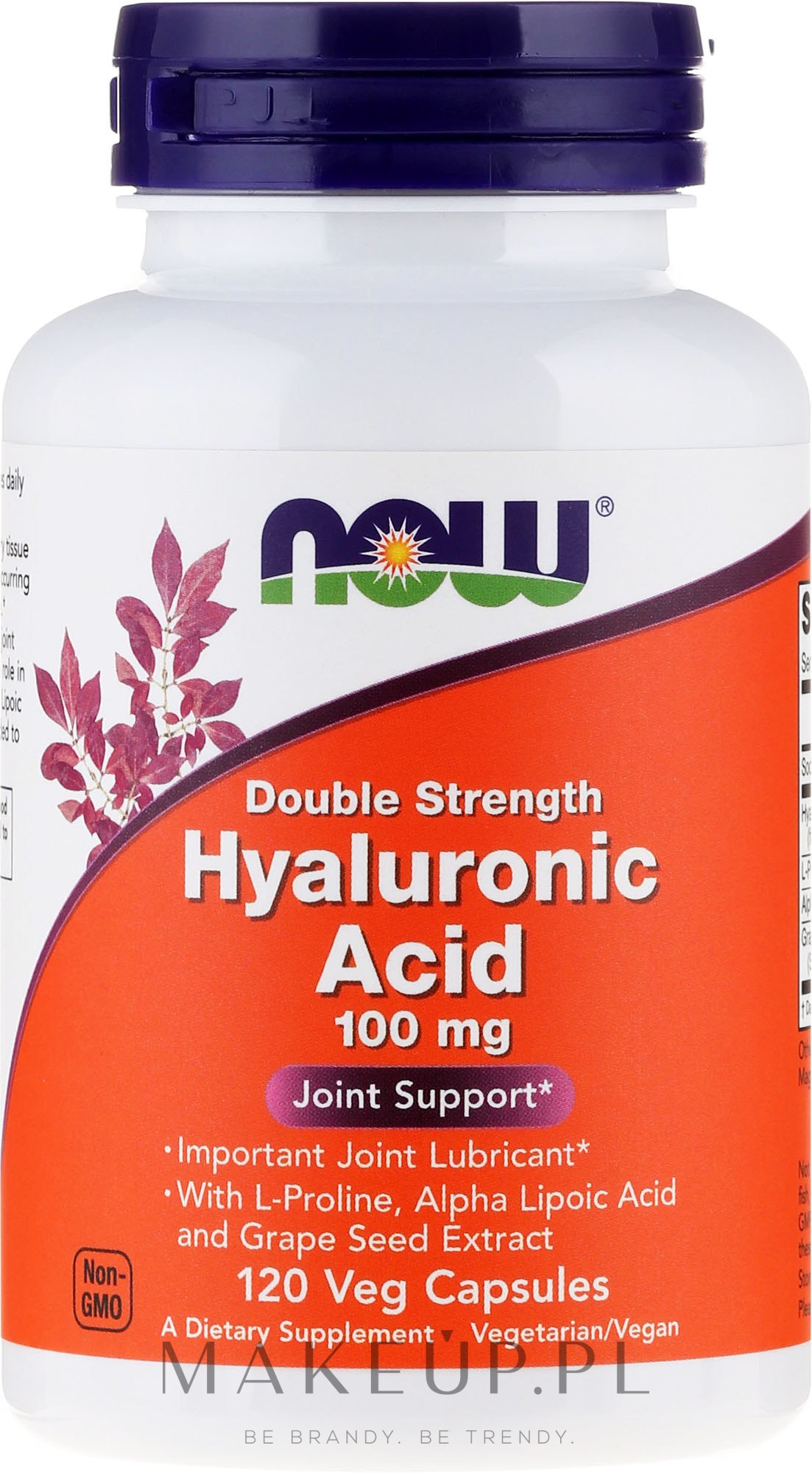 Kwas hialuronowy - Now Foods Hyaluronic Acid — Zdjęcie 120 szt.