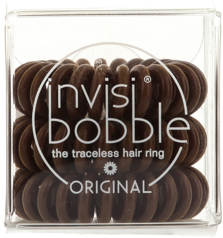 Gumki do włosów, 3 szt. - Invisibobble Original Pretzel Brown — Zdjęcie N1