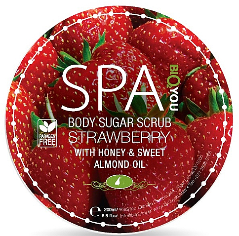 Cukrowy peeling do ciała Truskawka - Bio2You Body Sugar Scrub — Zdjęcie N1