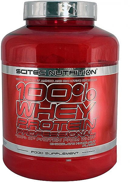 Naturalna odżywka białkowa - Scitec Nutrition 100% Whey Protein Professional Chocolate Hazelnut — Zdjęcie N1