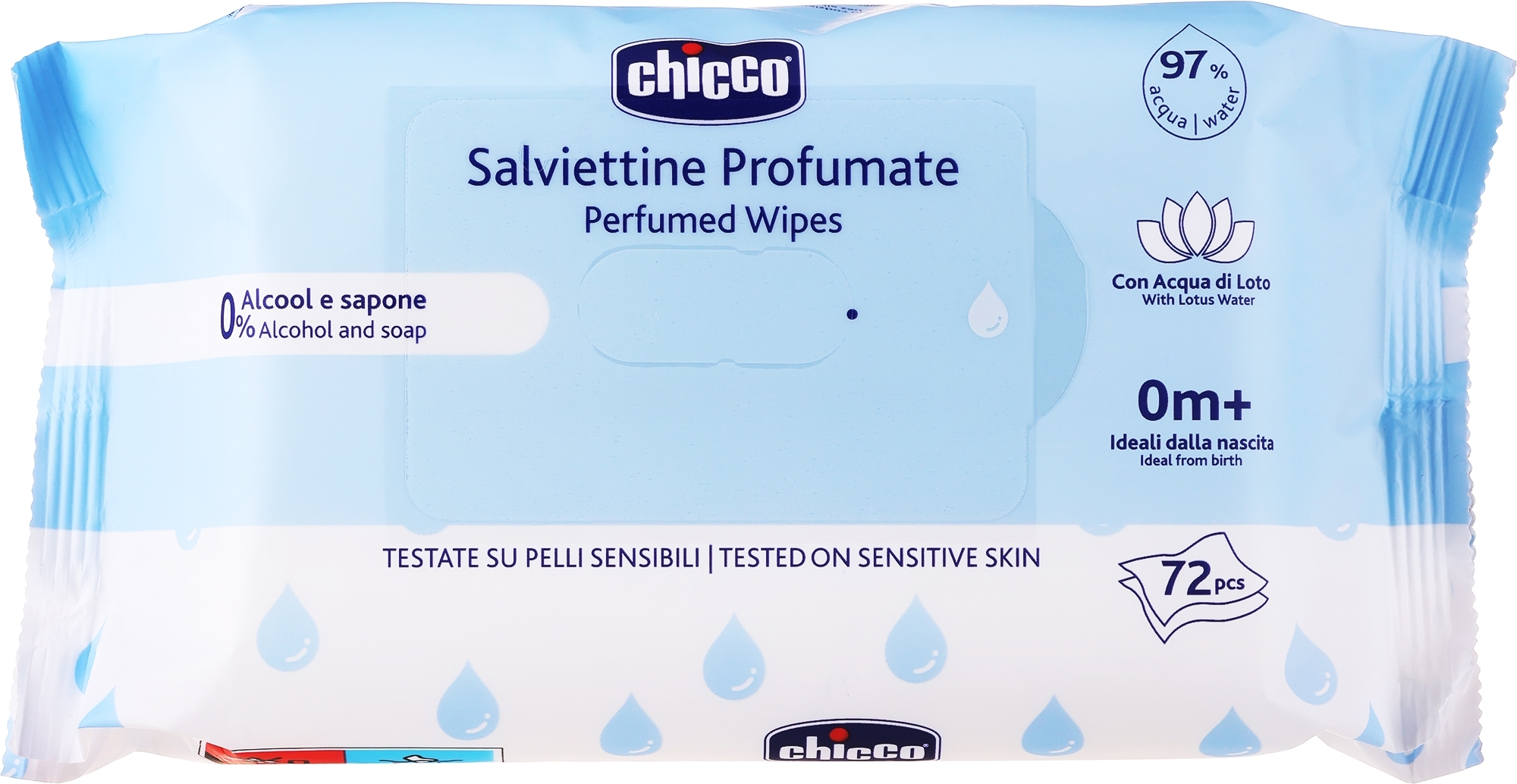 Zapachowe chusteczki nawilżane, 72 szt. - Chicco Perfumed Baby Wipes — Zdjęcie 72 szt.