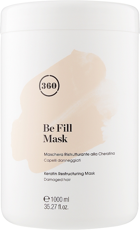 Odżywcza maska do włosów suchych i zniszczonych z keratyną - 360 Be Fill Damaged Hair Restructuring Mask — Zdjęcie N3