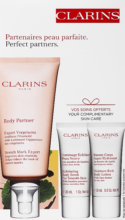 Zestaw - Clarins Perfect Partners (b/cr/175ml + b/scrub/30ml + b/lot/30ml) — Zdjęcie N1