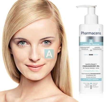 Nawilżający fizjologiczny żel do mycia twarzy i oczu - Pharmaceris A Allergic & Sensitive Physiopuric-Gel — Zdjęcie N3
