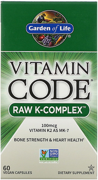PRZECENA! Suplement diety - Garden of Life Vitamin Code Raw K-Complex * — фото N1