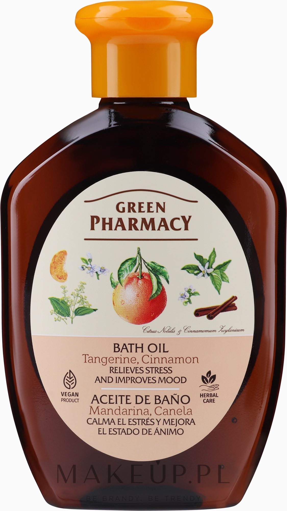 Olejek kąpielowy Mandarynka i cynamon - Green Pharmacy — Zdjęcie 250 ml