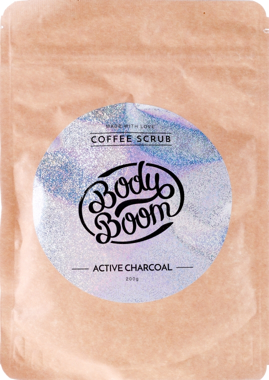 Peeling do ciała z aktywnym węglem - BodyBoom Active Charcoal Coffee Scrub — Zdjęcie N3