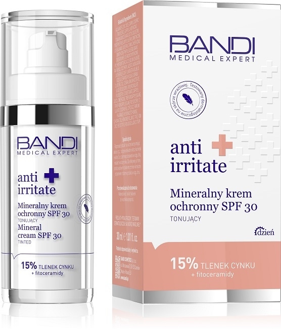 Mineralny krem ochronny do twarzy SPF 30 - Bandi Medical Expert Anti Irritate — Zdjęcie N2