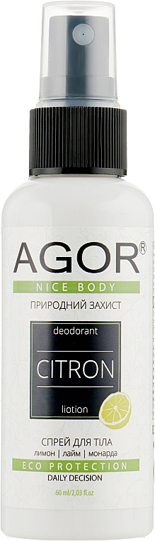 Ziołowy dezodorant mineralny - Agor Nice Body Citron