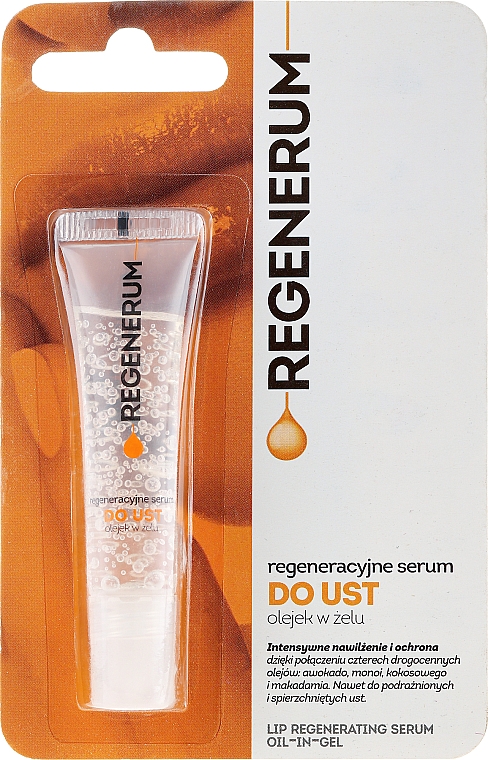 Regenerujące serum do ust Olejek w żelu - Aflofarm Regenerum — Zdjęcie N1