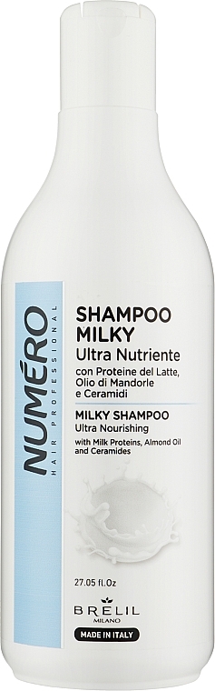 Ultra odżywczy szampon do włosów - Brelil Numero Shampoo Milky Ultra Nutriente — Zdjęcie N1