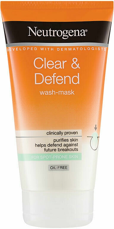 Oczyszczająca maska do twarzy - Neutrogena Clear & Defend 2 in 1 Wash-Mask — Zdjęcie N1