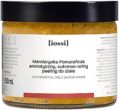 Cukrowy peeling do ciała z olejem z pestek moreli Mandarynka i pomarańcza - Iossi Body Scrub — Zdjęcie N1