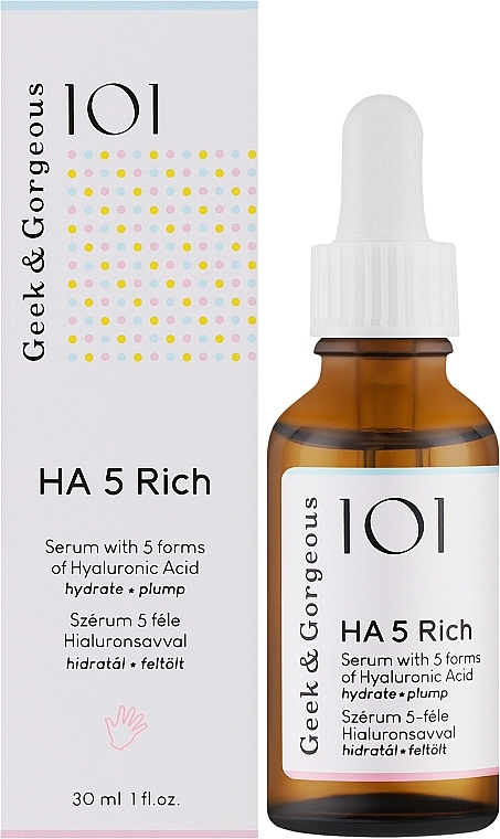 Nawilżające serum z kwasem hialuronowym - Geek & Gorgeous HA 5 Rich Serum — Zdjęcie N2