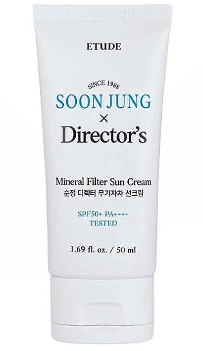 Krem do opalania z filtrem mineralnym - Etude House Soonjung & Director’s Mineral Filter Sun Cream SPF50+/PA+++ — Zdjęcie N1