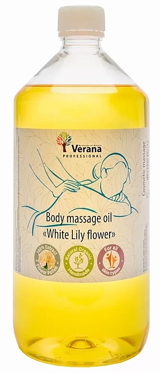 Olejek do masażu ciała White Lily Flower - Verana Body Massage Oil — Zdjęcie N3