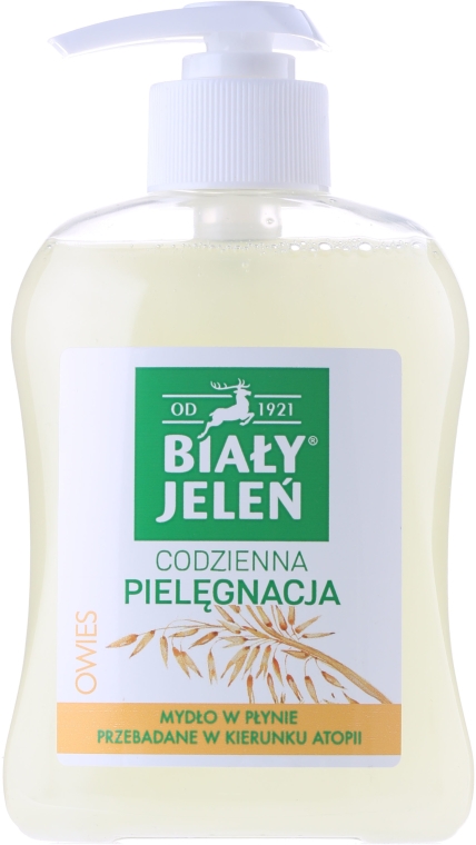 Hipoalergiczne mydło w płynie Nawilżający owies - Biały Jeleń Premium — Zdjęcie N2
