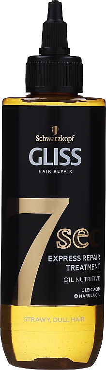 Odżywcza maska olejowa do włosów - Gliss Kur 7 Sec Express Repair Treatment Oil Nutritive