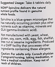 Spirulina ekologiczna bez GMO - Now Foods Certified Organic Spirulina Tablets — Zdjęcie N4