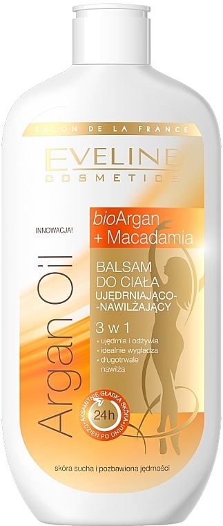Ujędrniająco-nawilżający balsam do ciała - Eveline Cosmetics Argan Oil  — Zdjęcie N1
