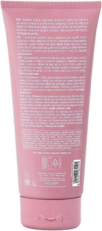 Nawilżająca odżywka bez spłukiwania do włosów suchych - Alfaparf Semi di Lino Moisture Nutritive Leave-In Conditioner — Zdjęcie N2