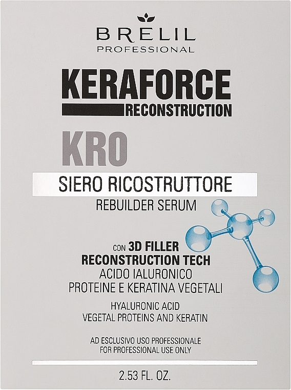 Rewitalizujące serum do włosów - Brelil Keraforce KR0 Rebuilder Serum — Zdjęcie N1