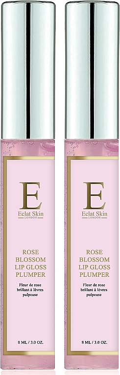 Zestaw - Eclat Skin London Rose Blossom Lip Gloss Plumper (lip/gloss/2x8ml) — Zdjęcie N1