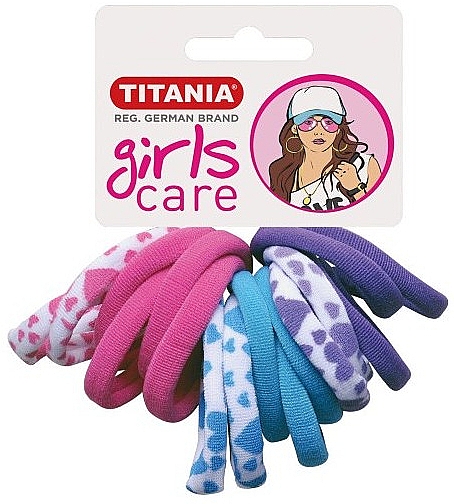 Gumki do włosów, 4 cm, 16 szt., kolorowe - Titania Girls Care — Zdjęcie N1