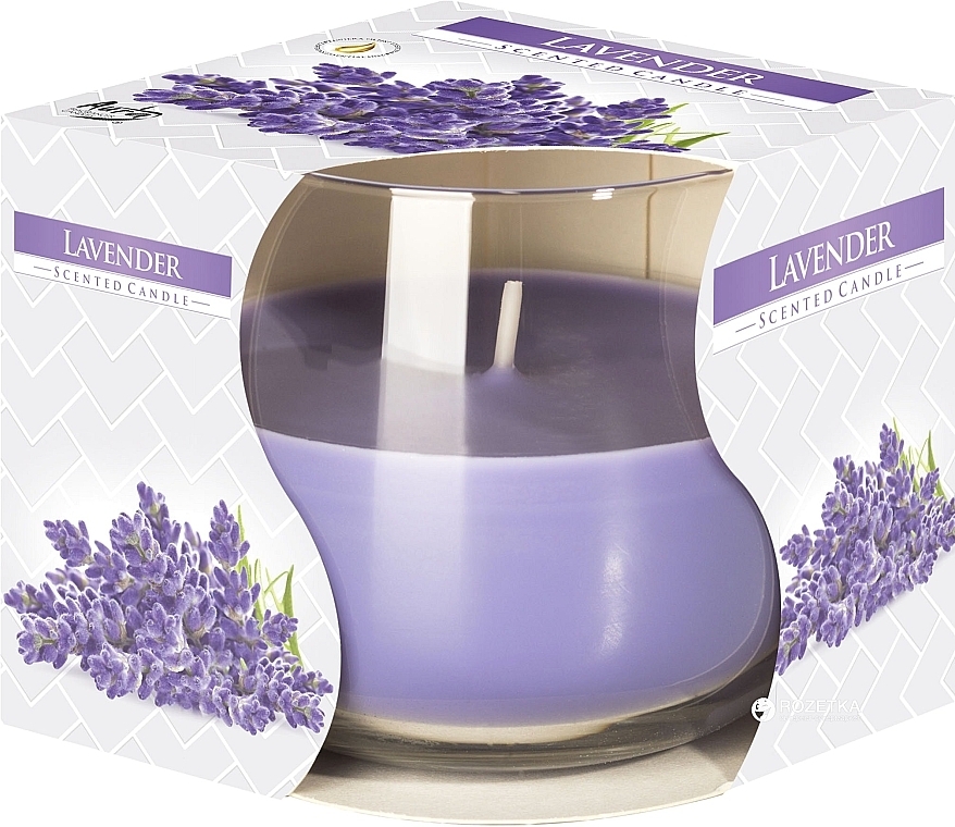 Świeca zapachowa Lawenda, w szkle - Bispol Scented Candle — Zdjęcie N1