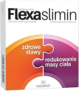 Suplement diety na zdrowe stawy i redukowanie masy ciała - Aflofarm Flexaslimin Suplement Diety — Zdjęcie N1
