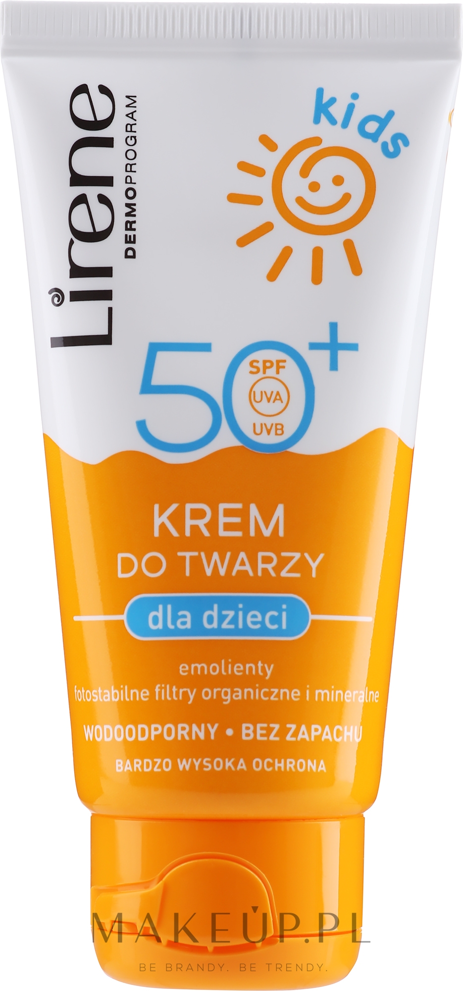 Ochronna emulsja matująca do twarzy (SPF 50) - Lirene Kids Sun Protection Face Cream SPF 50 — Zdjęcie 50 ml