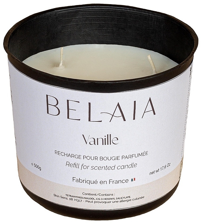 Świeca aromatyczna Wanilia (wkład) - Belaia Vanille Scented Candle Wax Refill — Zdjęcie N2
