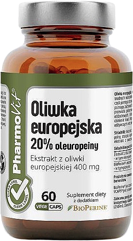 Suplement diety Oliwka Europejska 60 szt. - Pharmovit Clean Label — Zdjęcie N1