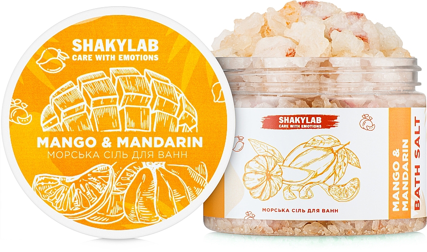 Sól do kąpieli, Mango i mandarynka - SHAKYLAB Natural Bath Salt — Zdjęcie N3