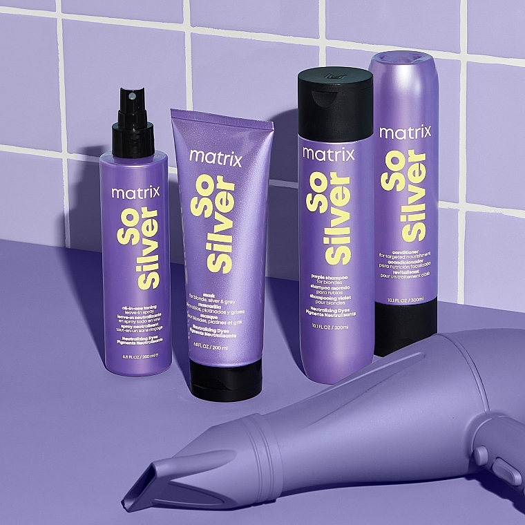 Szampon neutralizujący niechciany żółty odcień włosów - Matrix Total Results Color Obsessed So Silver Shampoo — Zdjęcie N13