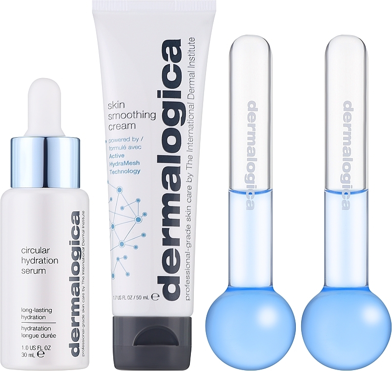 Zestaw - Dermalogica Supple Skin Kit (f/ser/30ml + f/cr/50ml + massager) — Zdjęcie N2