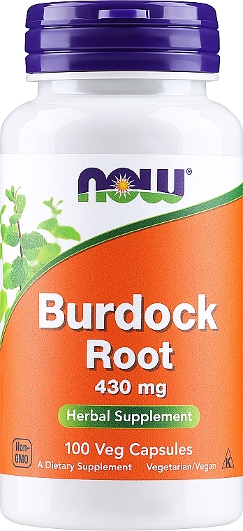 Suplement diety Korzeń łopianu, 430 mg - Now Foods Burdock Root — Zdjęcie N1