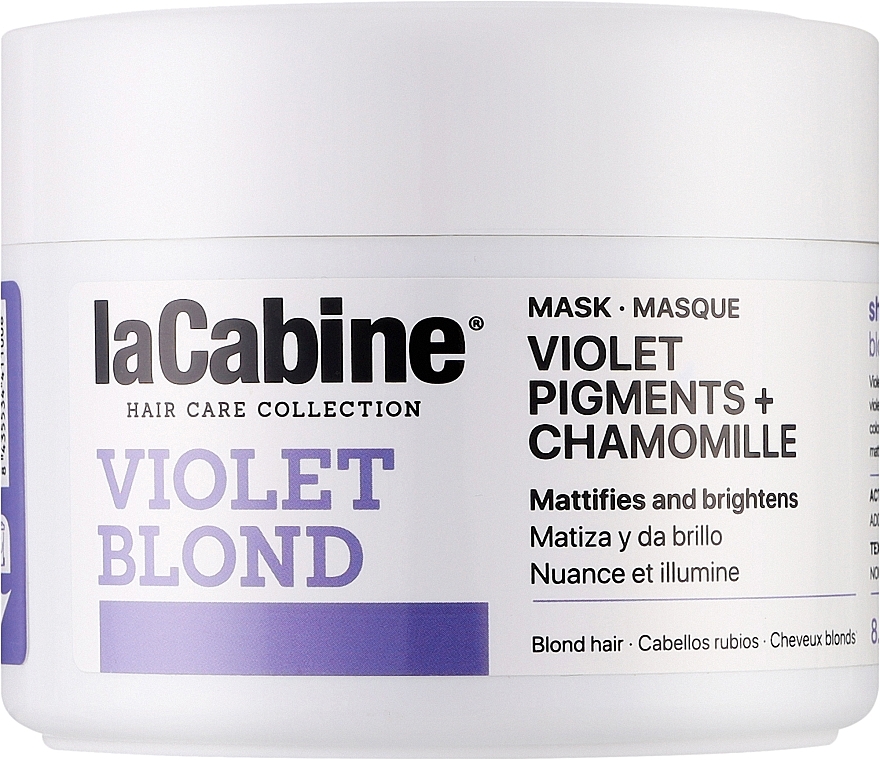 Maska do włosów blond - La Cabine Violet Blond Mask Violet Pigments + Chamomille — Zdjęcie N1