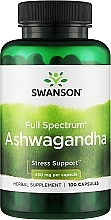Wyciąg z korzenia Ashwagandhy, 450 mg - Swanson Ashwagandha Herbal Supplement  — Zdjęcie N1
