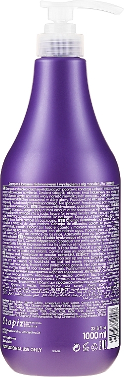 PRZECENA! Rewitalizujący szampon do włosów z kwasem hialuronowym i algami - Stapiz Ha Essence Aquatic * — Zdjęcie N4