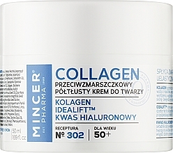 Kup Przeciwzmarszczkowy półtłusty krem do twarzy 50+ - Mincer Pharma Collagen N°302 Face Cream