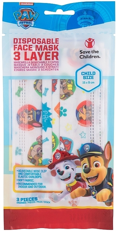 Jednorazowa maseczka dla dzieci - Nickelodeon Paw Patrol  — Zdjęcie N1